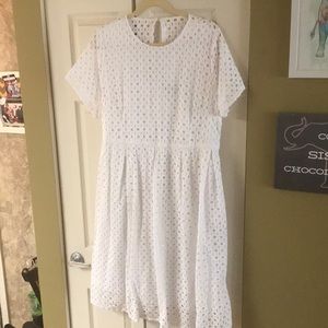 Lane Bryant White Eyelet Dress